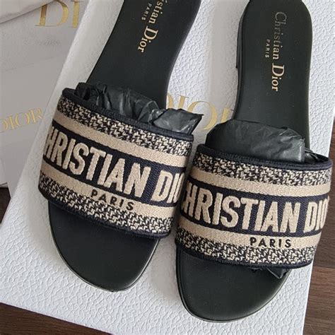 dior navy sandals|genuine christian Dior sandals.